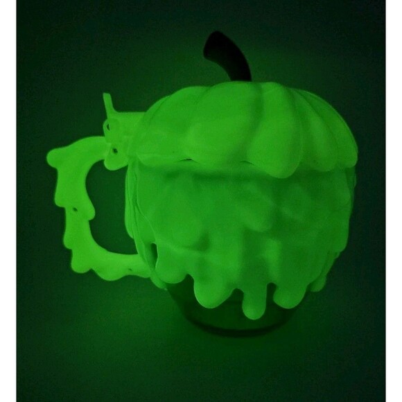 Disney Parks Snow White Evil Queen Green Poison Apple Glow in Dark Stein Mug Cup - Picture 5 of 12